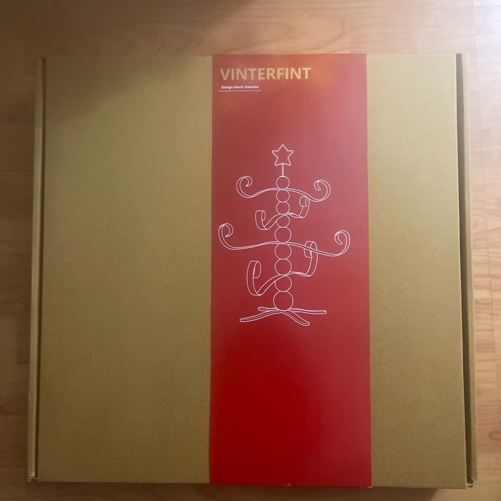 Vinterfint White Christmas Tree By Kevin Gouriou Metal/Wood 22.1/2” Tall NIB